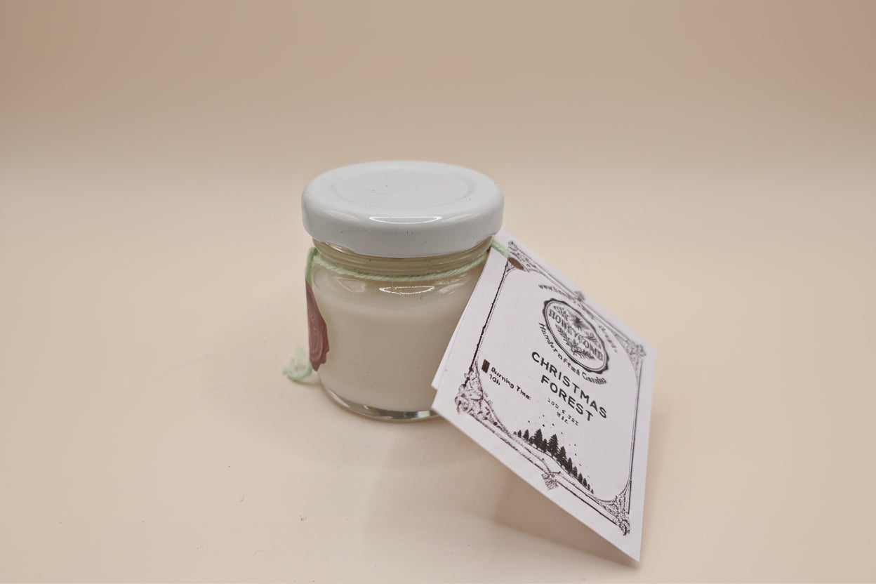 Geurkaars “Christmas Forest” – handgemaakt van sojawas (30 g) | Honeycomb