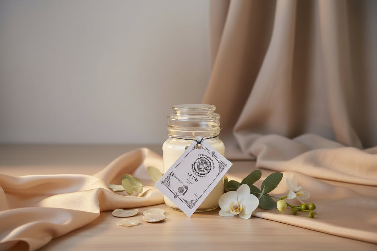 Geurkaars “La Vie” – handgemaakt van sojawas (145 g) | Honeycomb