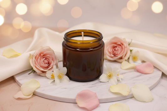 Geurkaars “La Vie” – handgemaakt van sojawas-bruin (90 g) | Honeycomb
