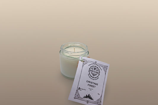 Geurkaars “Christmas Forest” – handgemaakt van sojawas (90 g) | Honeycomb