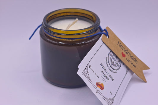 Geurkaars “Honeycomb Amber” – handgemaakt van sojawas (90 g) | Honeycomb