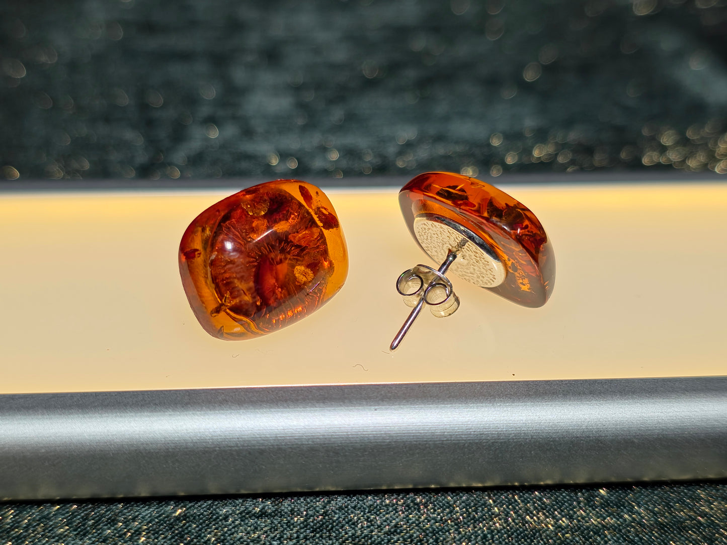 Exclusieve Oorstekers van 925 Sterling Zilver met Authentieke Baltische Barnsteen