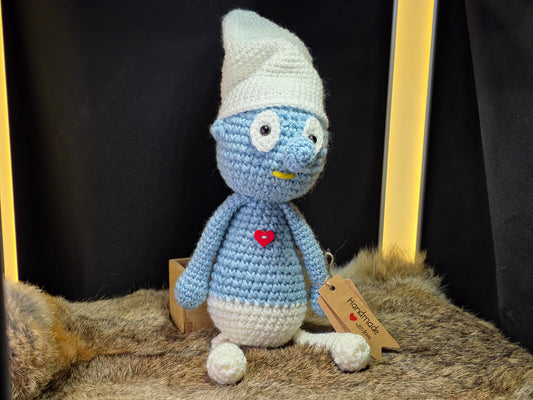 Handgemaakte gehaakte Smurf knuffel – amigurumi 💙