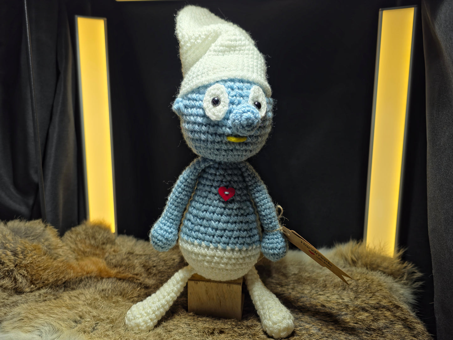 Handgemaakte gehaakte Smurf knuffel – amigurumi 💙