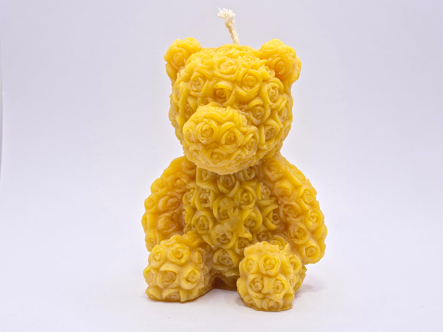 Handgemaakte bijenwas kaars – teddybeer, 100% natuurlijke bijenwas