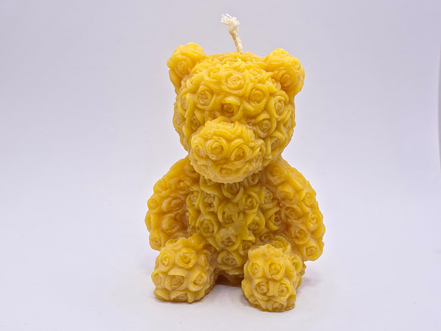 Handgemaakte bijenwas kaars – teddybeer, 100% natuurlijke bijenwas