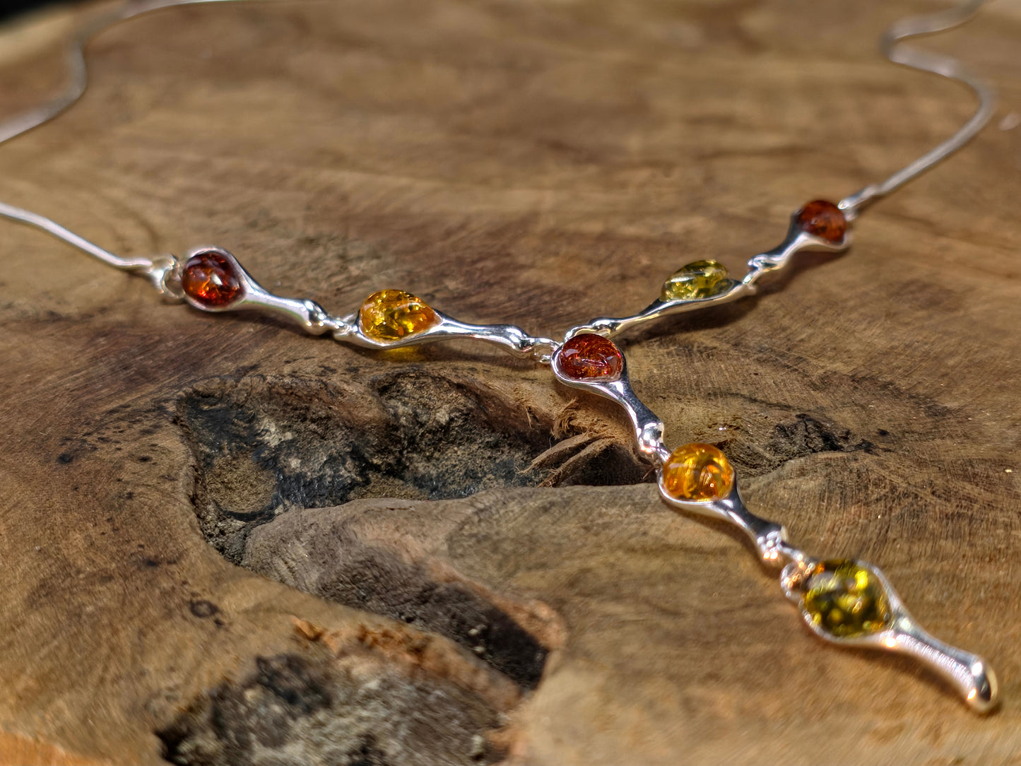 Exclusieve Sieradenset van 925 Sterling Zilver met Authentieke Baltische Barnsteen