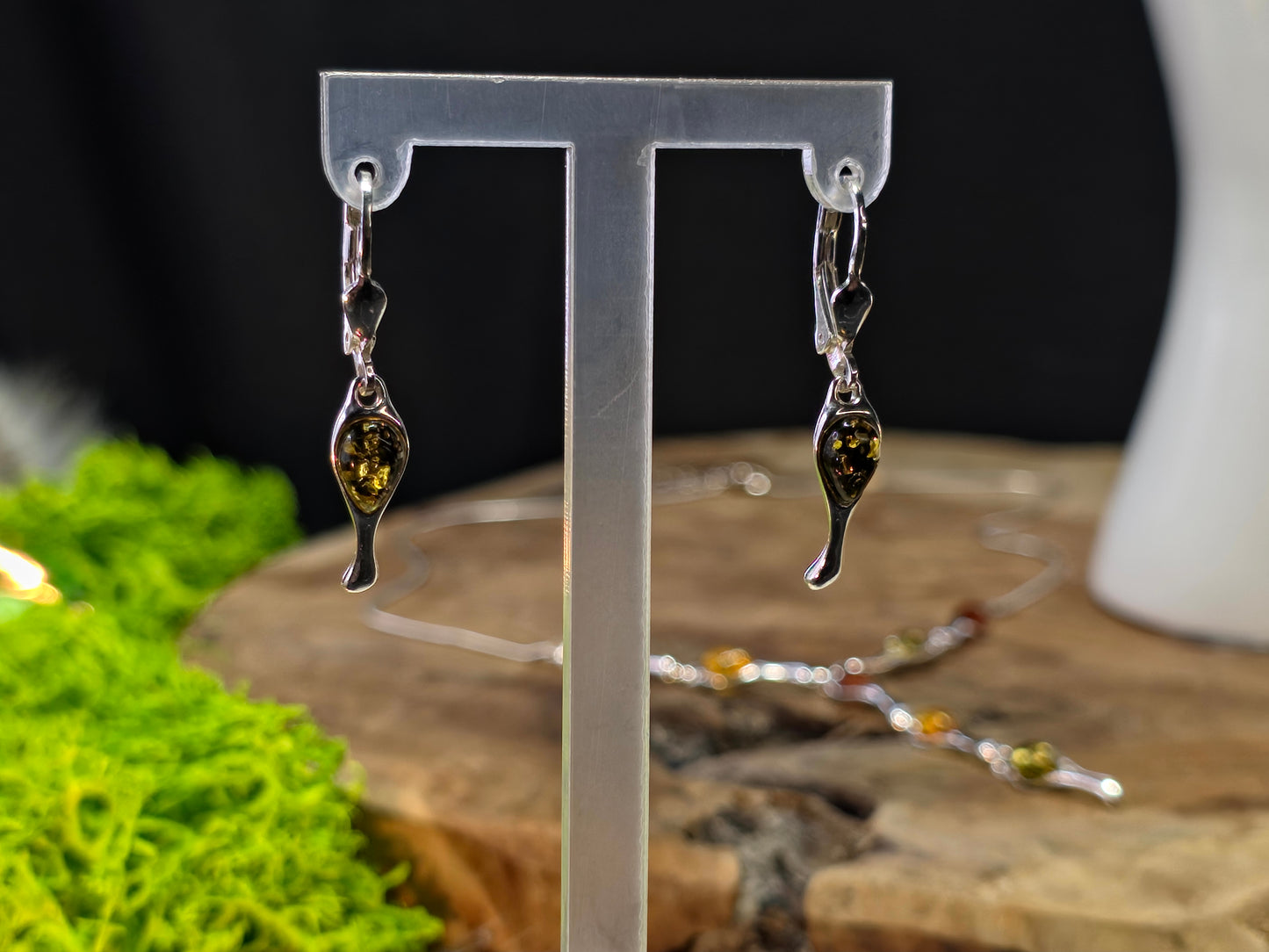 Exclusieve Sieradenset van 925 Sterling Zilver met Authentieke Baltische Barnsteen