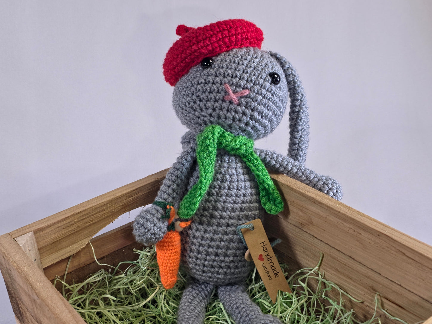 Gehaakte konijn – handgemaakt amigurumi knuffeltje | uniek cadeau