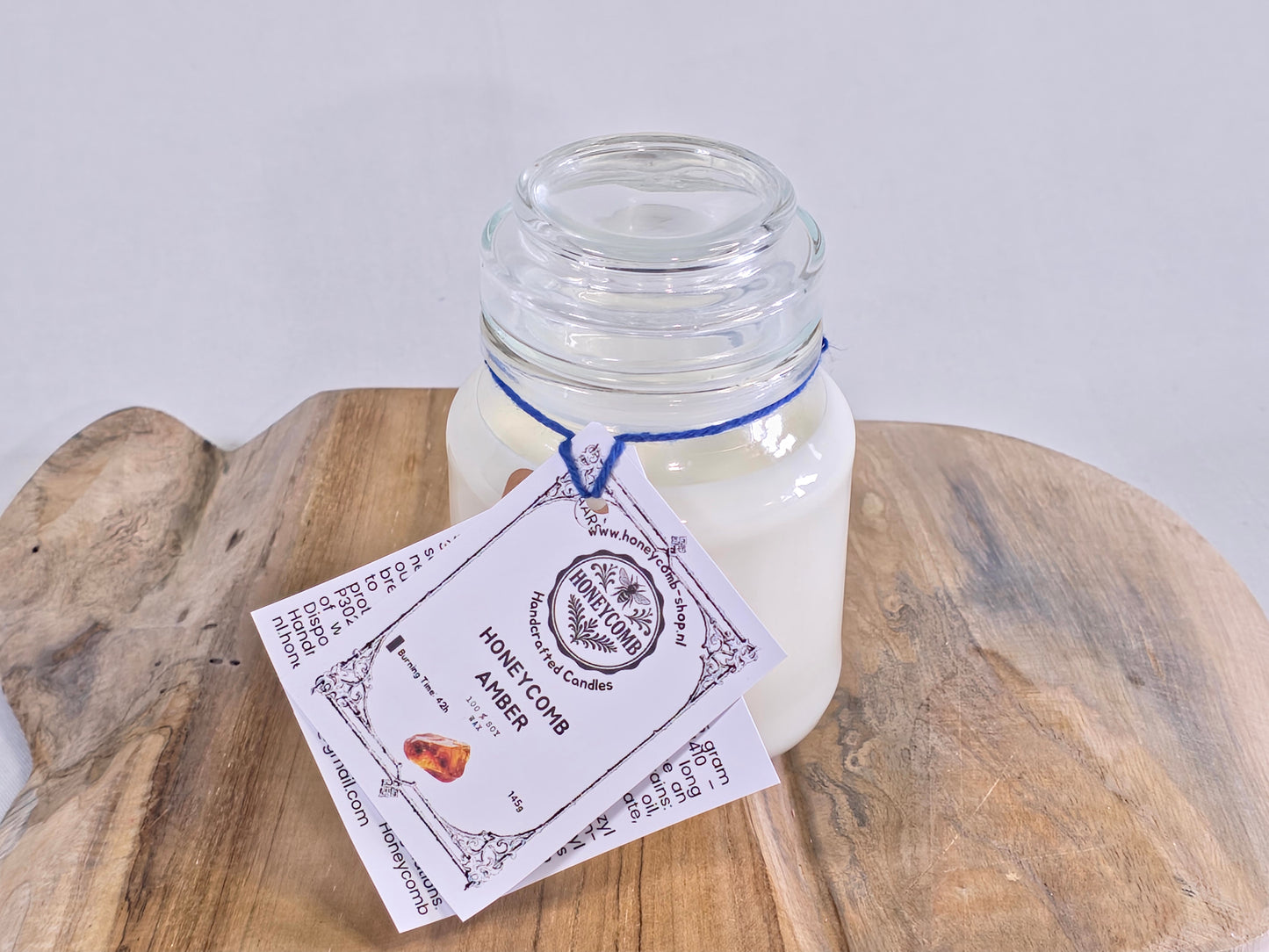 Geurkaarsenset Honeycomb Amber & La Vie! – handgemaakt van sojawas (2 × 145 g) | Honeycomb