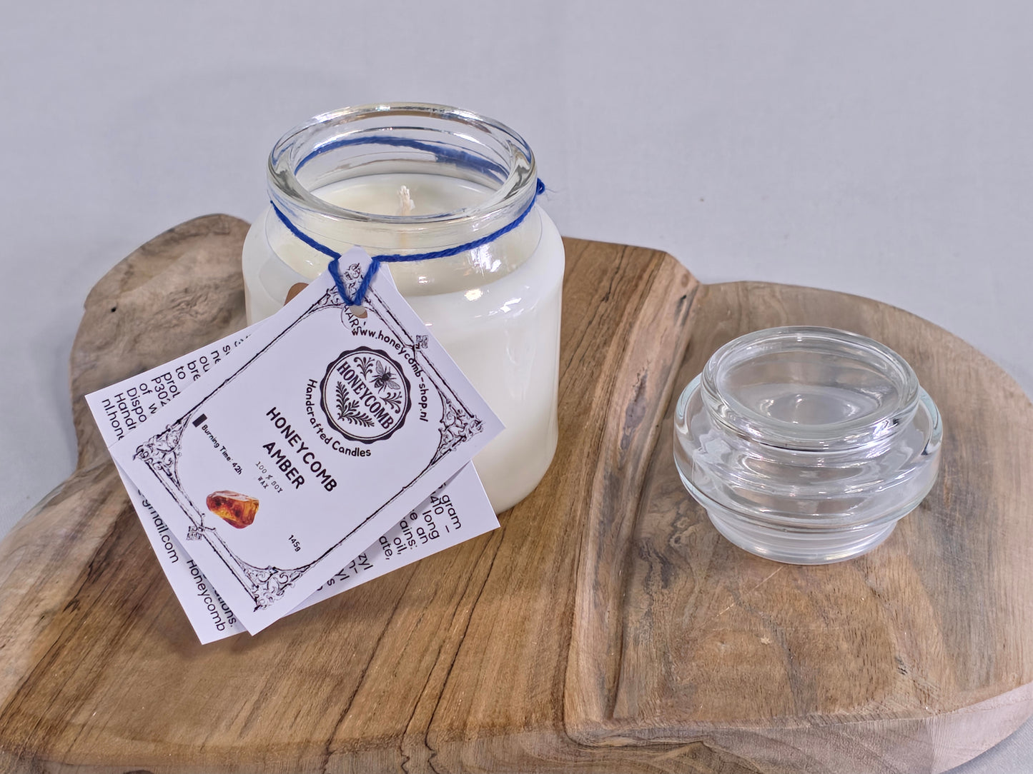 Geurkaars “Honeycomb Amber” – handgemaakt van sojawas (145 g) | Honeycomb