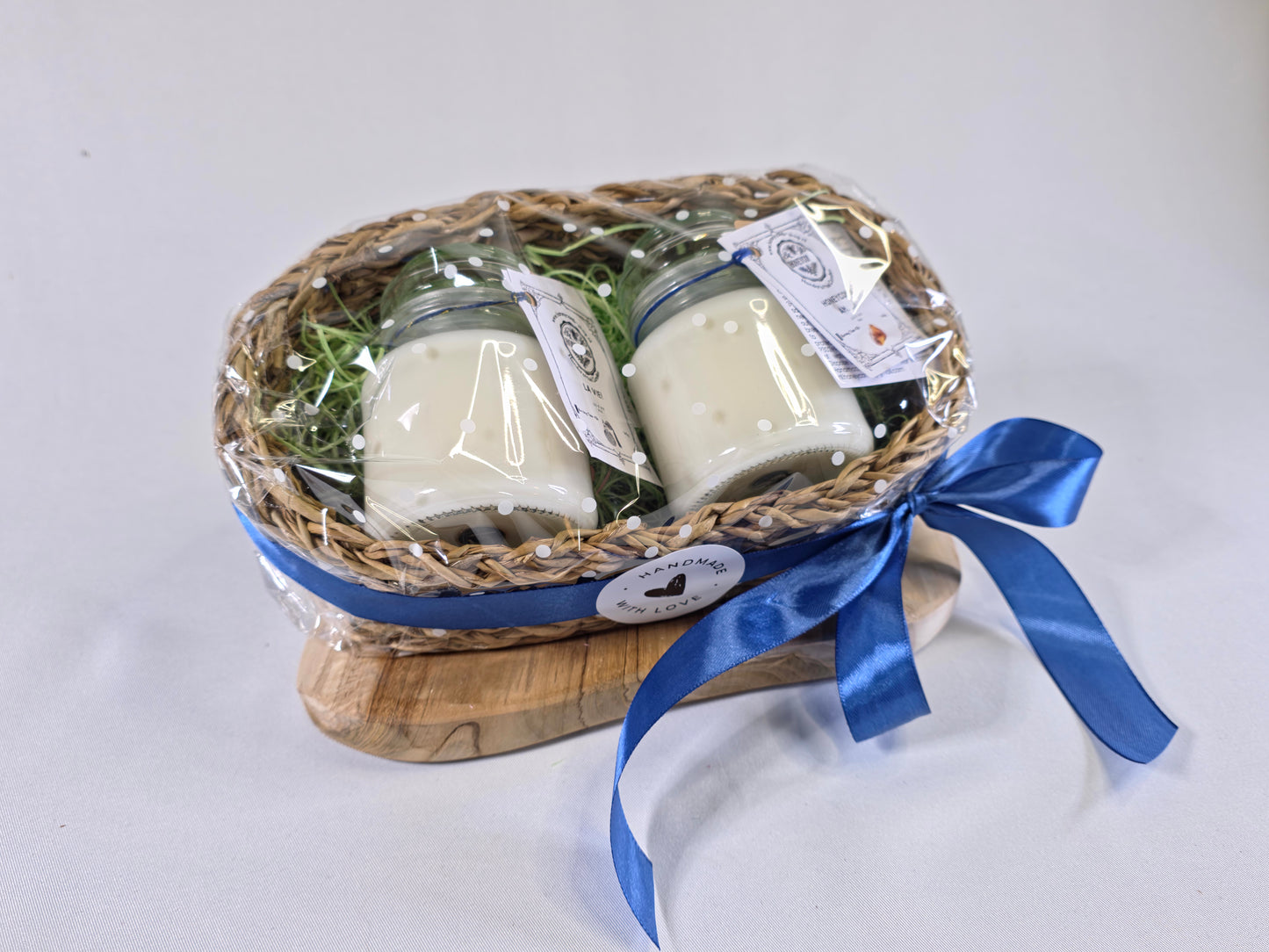 Geurkaarsenset Honeycomb Amber & La Vie! – handgemaakt van sojawas (2 × 145 g) | Honeycomb