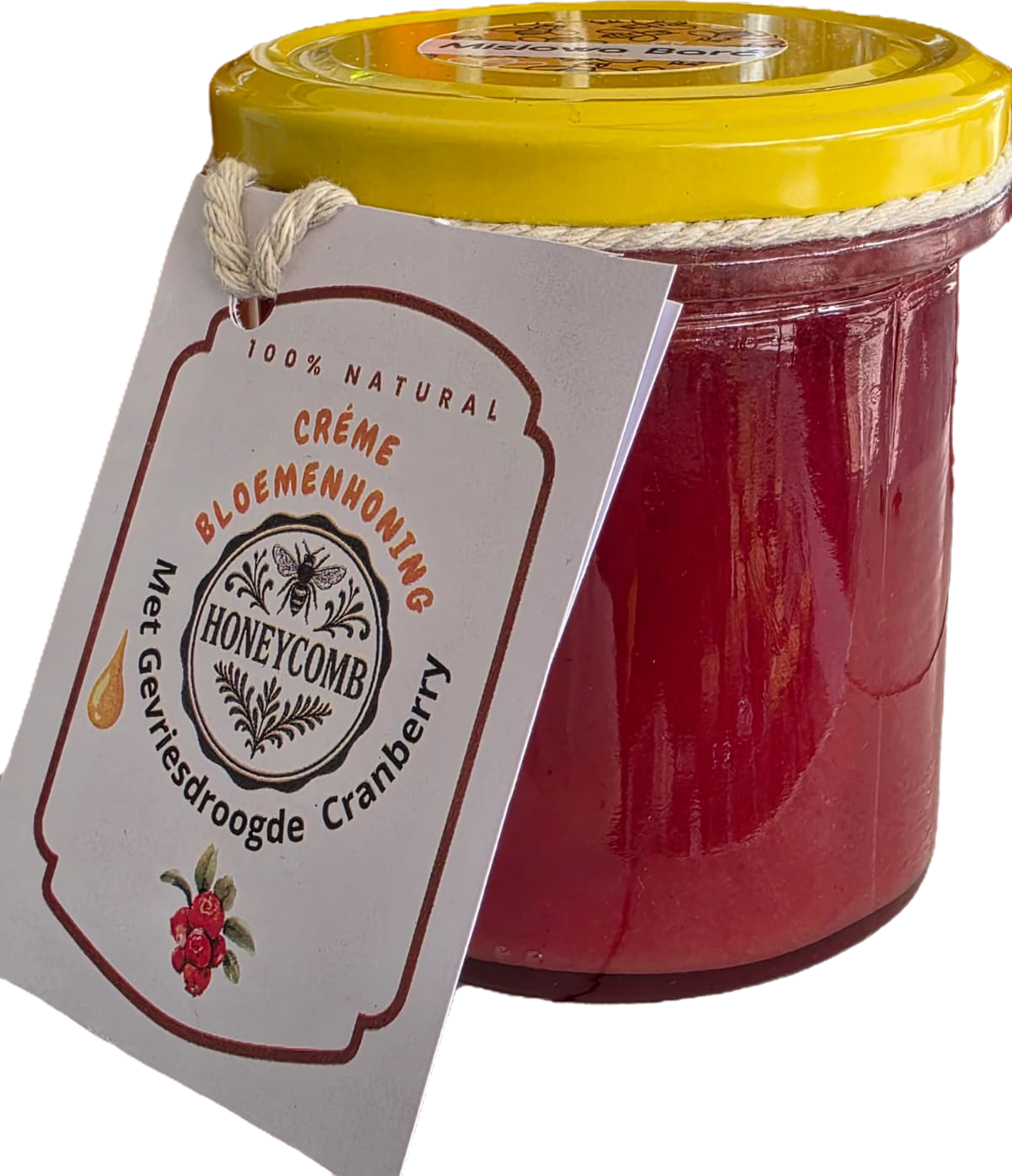 Crème bloemenhoning met cranberry
